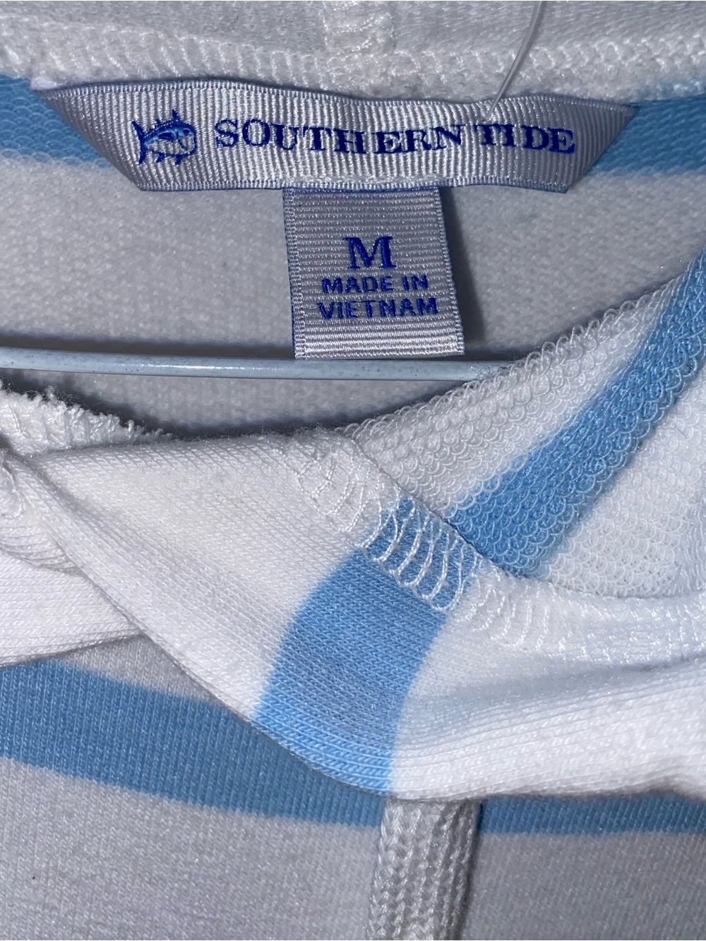 Southern Tide Country Club Prep $88 Stripes Crop Coastal Hoodie Medium NWOT - Picture 7 of 10